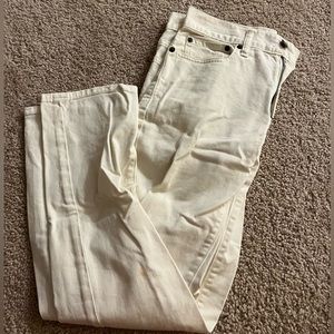 White slim jeans Hollister